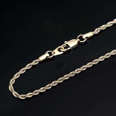 China Hiphop Wholesale Miss Jewelry 925 Silver Luxury Gold Rope Chain for sale