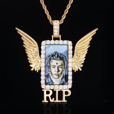 China Hiphop Iced Out Custom Picture Necklace Pendants For Men Fashion Hip Hop Jewelry for sale