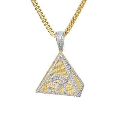 China Hip Hop Iced Out Gold Designs Men's Pendant, Gold Men's Hip Hop Pyramids Pendant for sale