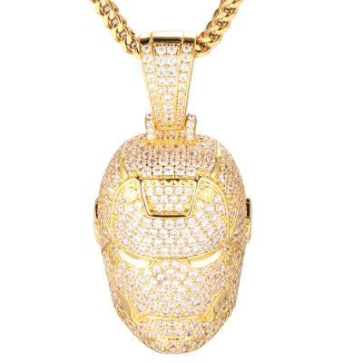 China Hip Hop Jewelry Missjewelry Hip Hop Jewelry Iced Out Custom Gold Plated Iron Man Pendant for sale