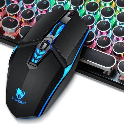 China 3D RGB Colorful Backlit Ergonomic Gaming Mouse Breathing Light Weight 3200 DPI 6 Keys High Control Mouse Gamer for sale