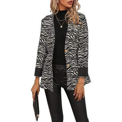 China OEM Reversible Factory Fashion Womens Blazers Custom Buttons Up Office Ladies Jacket Blazer for sale