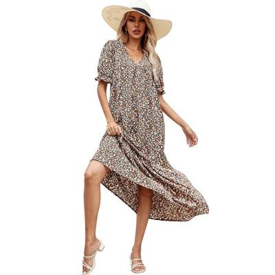 China Brand New Fashion Women Street Designer Anti-wrinkle Casual Midi Long Dresses Women for sale