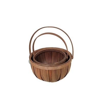 China Sustainable With Competitive Advantages Wicker Basket Woven Round Basket for sale