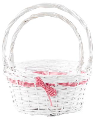 China China Factory China Natural Willow Material Gift Packing Handwoven Wicker Basket With Handle for sale