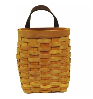 China Sustainable Home Decorative Gift Wood Cut Hanging Basket For Flowers for sale