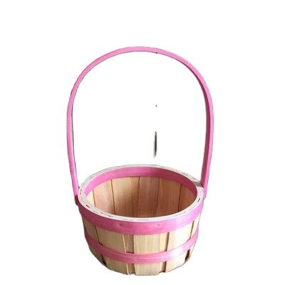 China China Woodclip Storage Basket Natural Weave Wooden Basket With Handle for sale