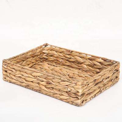 China Factory viable manufacturer Water Hyacinth Seagrass Bin Storage Basket directly for sale