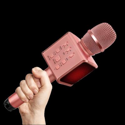 China Protable Kids BT Speaker Family Karaoke Wireless Microphone With Stand for sale