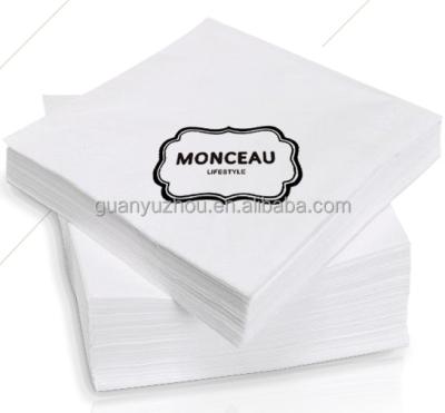 China Printed Food Grade 2 Ply Paper Napkin With Custom Design Printed for sale