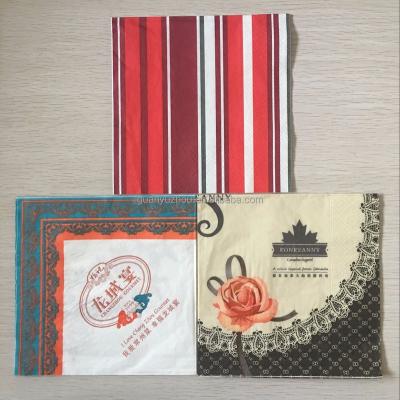 China Custom Printed Cocktail Napkin With Logo for sale