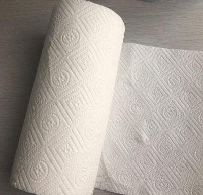 China No dust/high water& hot sale 2Ply oil absorbent embossed embossed kitchen paper towel for sale