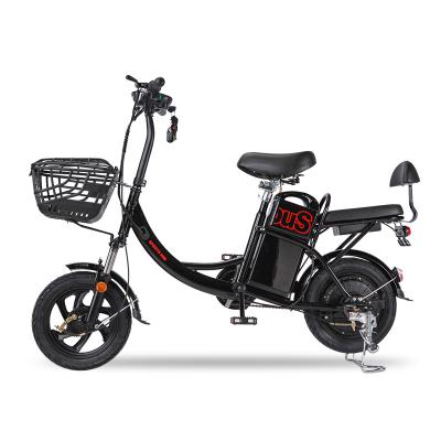 China 2020 New Design 48V 12Ah Carbon Steel Cycle Charging Brushless Motor Electric Bicycle for sale