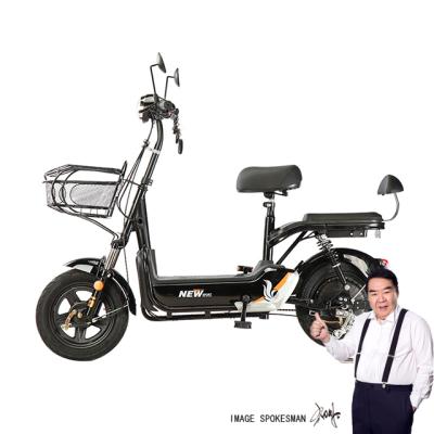 China Steel electric bike with double front and rear shock absorption and comfortable saddle for sale