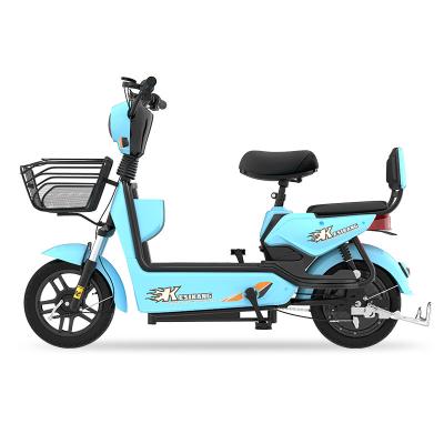 China New Carbon Steel Cheaper Price Model 14 Inch Vacuum Tire E-bicycle 48V 350W Electric Bicycle TDT008Z for sale