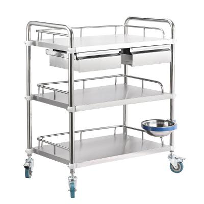 China Assemble High Quality Double-Layers Assemble Trolley Medical Medicine Delivery Trolley for sale