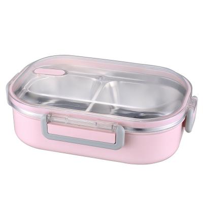 China Convenient Wholesale Top Quality Ss304 Student Stainless Steel Lunch Bento Box Kids for sale