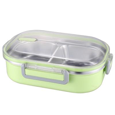 China Freshness Preservation Hot sale Amazon food container 304 stainless steel thermal lunch box double wall Plastic leakproof lunch box for sale