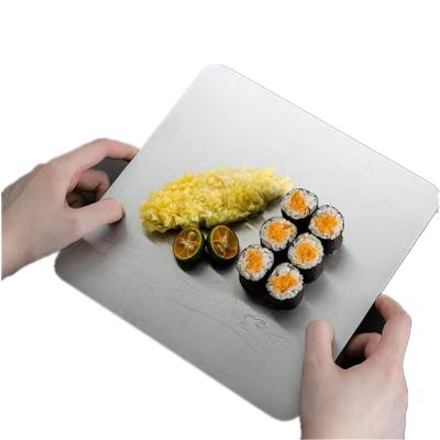 China Sustainable New Product Tableware Amazon Hot Plate Stainless steel sushi plate square shape flat sushi fast food plate for sale