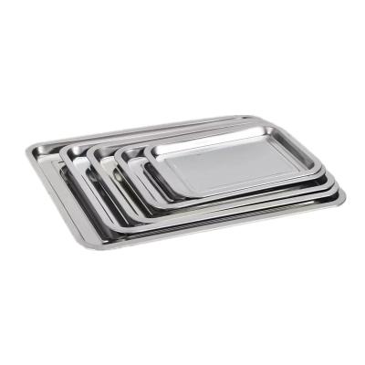 China Convenient China Manufacturer Low Price S304 Bbq Square Stainless Steel Serving Baking Tray for sale