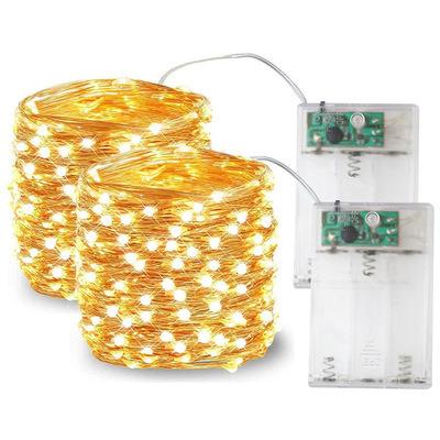 China RGB Led Light 8M 100 Led Lamp Battery Copper Lamp Series Wedding Christmas Decorations Small Christmas Fairy Lights Strings for sale