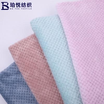 China Custom Super Soft 100% Polyester Double Sided Flannel Fleece Fabric for Blanket Baby Pajamas Lining Bedding Home Textile zu verkaufen