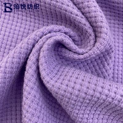 China Eco-friendly 300Gsm Knitted  Organic Cotton Waffle Fabric For Clothing en venta