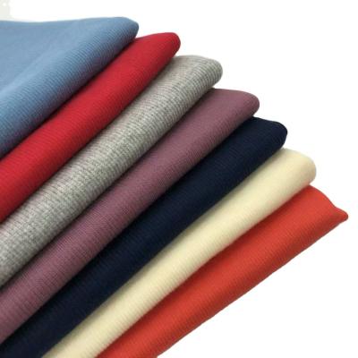 中国 Pure Cotton Rib Fabric 588 Colours , rib knit fabric For Cuff  Rib Collar Stretch 販売のため