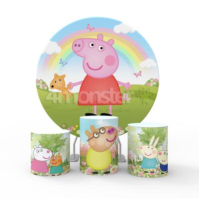 China Advertising Promotion Children's Birthday Custom Design Pig Design Decoration Backdrop Holder for sale