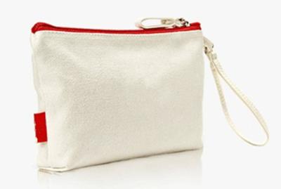 China White Cotton Large Travel Cosmetic Bags Hanging Cosmetic Cases Custom for sale