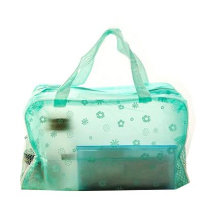 China Matt Imprinted PVC Transparent Makeup Bag  Eco Friendly Cosmetic Tote Bag for sale