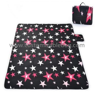 China Portable Picnic Mat Outdoor Leisure Popular Fashion Blanket Black Blue for sale