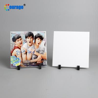 China 20*20cm Modern Square Shape Sublimation Ceramic Tile White Coated Blank For Heat Press for sale