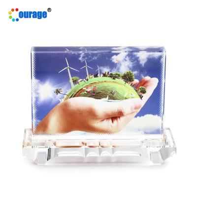 China Europe empty crystal picture frame sublimation crystal table decoration BSJ-22 for sale