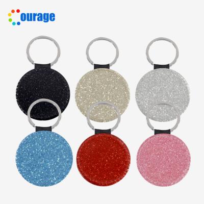 China Beautiful decoration sublimation leather key chains with different shapes for sale