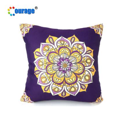 China Home Flower Styles Cotton Sateen Sublimation Decorative Home Pillow Case for sale