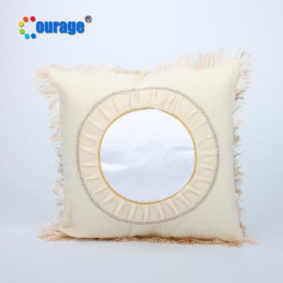 China Custom Home Decor Sublimation Pillowcase Case With Tassel for sale