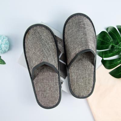 China Hessian Bathroom Set Listing Slipper Burlap Hotel Spa Pedicure Slippers Anti-Slip Disposable Hotel Amenities for sale