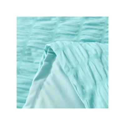 China 100% Washed Nondisposable Microfiber Cotton Seersucker Blanket Bedding Set Bedspread Size Sets King 1 Comforter for sale