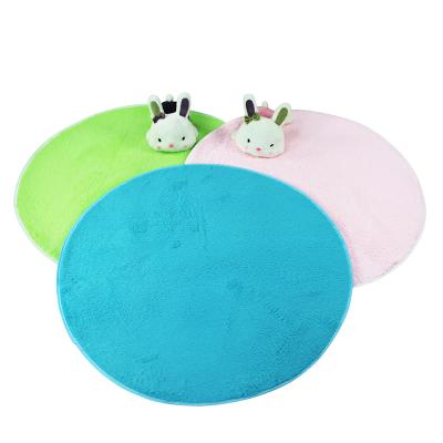 China Washable Round Plush Mat Kids Play Tent Use Tent 39.4inch Plush Mat for sale