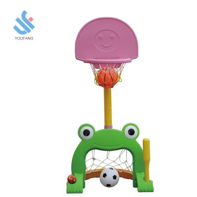 China YF-05034 Multi-Function Plastic Indoor Playground Outdoor And Indoor Playground Equipment Kids Amusement Park Basketball And Football Plastic Stand for sale