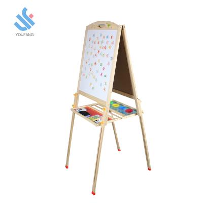 China OEM Portable YF-M315 Accept Factory Popular Wooden Erasable Folding Adjustable Magnetic Drawing Board L Toys For Children for sale