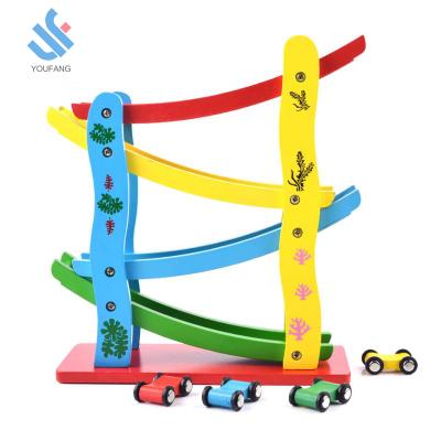 China Ride On Toy YF-D818 OEM Accept Factory 2018 New Design Hot Sale Classic Wooden Ramp Sliding Cars Toys For Children for sale