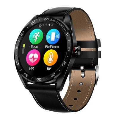 China 2021 New Arrival K7 Touch Screen Smart Watch for IOS and Android Waterproof Round Screen Watch with Leather and Steel Strap Smartwatch for sale