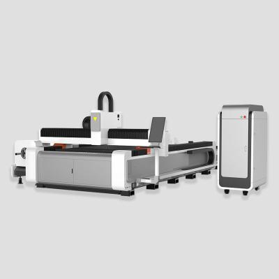 China Best Quality 1000W 1500W 2000W 3000W CNC Fiber Laser Cutting Machine Flat Iron Plate And Tube Water Cooled Fiber Laser Cutting Machine for sale