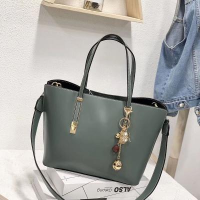 China Cotton 2021 Luxury Handbags For Women Large Purses Leather Tote Bag School Shoulder Bag With External Pocket for sale