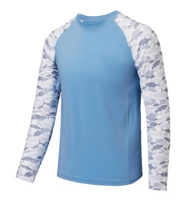 China Gray Camo Boys Girls Youth UV Protection Sublimation Fishing Shirts UPF 50+ UV Protection Customize Shirt Long Sleeve Fishing Shirt for sale