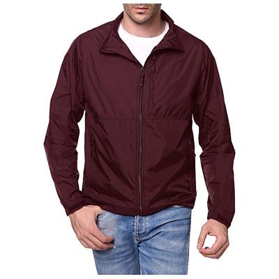 China Waterproof Polyester/Nylon Shell Waterproof And Breathable Men's Lighetweight Wholesale Waterproof Jacket for sale