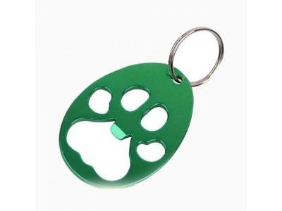 China Aluminum Dog Foot Keychain Bottle Opener,Custom cheap promotion gift anodized aluminum fish bone beer bottle opener key for sale