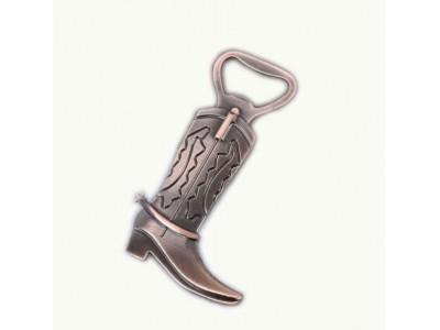 China Innovative Cow Boy Boot Shape Beer open,Fancy beer bottle opener, die casting metal alloy 2D skull shape antique copper for sale